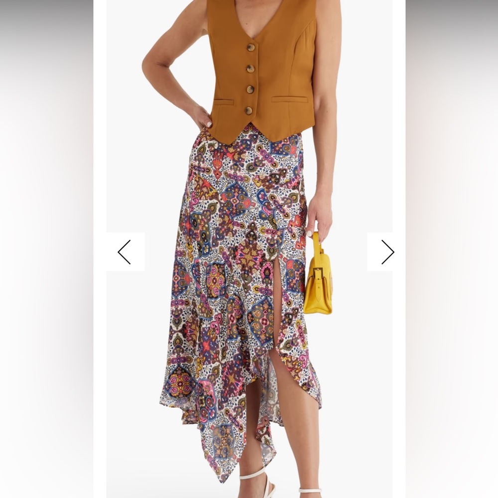 Veronica Beard Mac paisley-print crepe midi skirt, 8